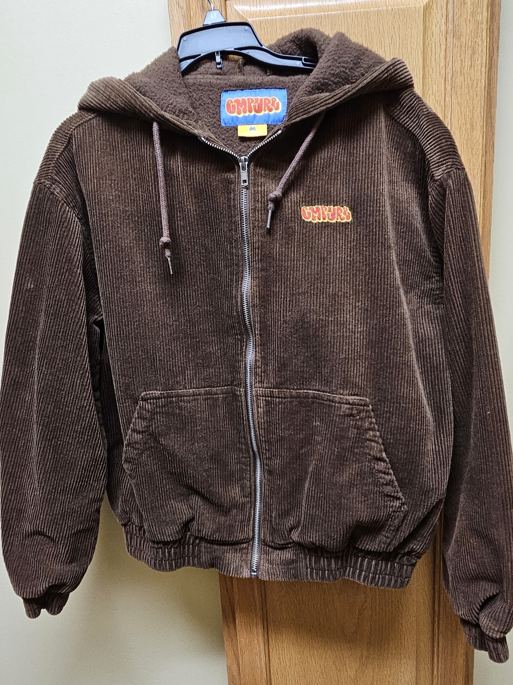Empyre Brown Corduroy Zip-Up Hoodie Jacket